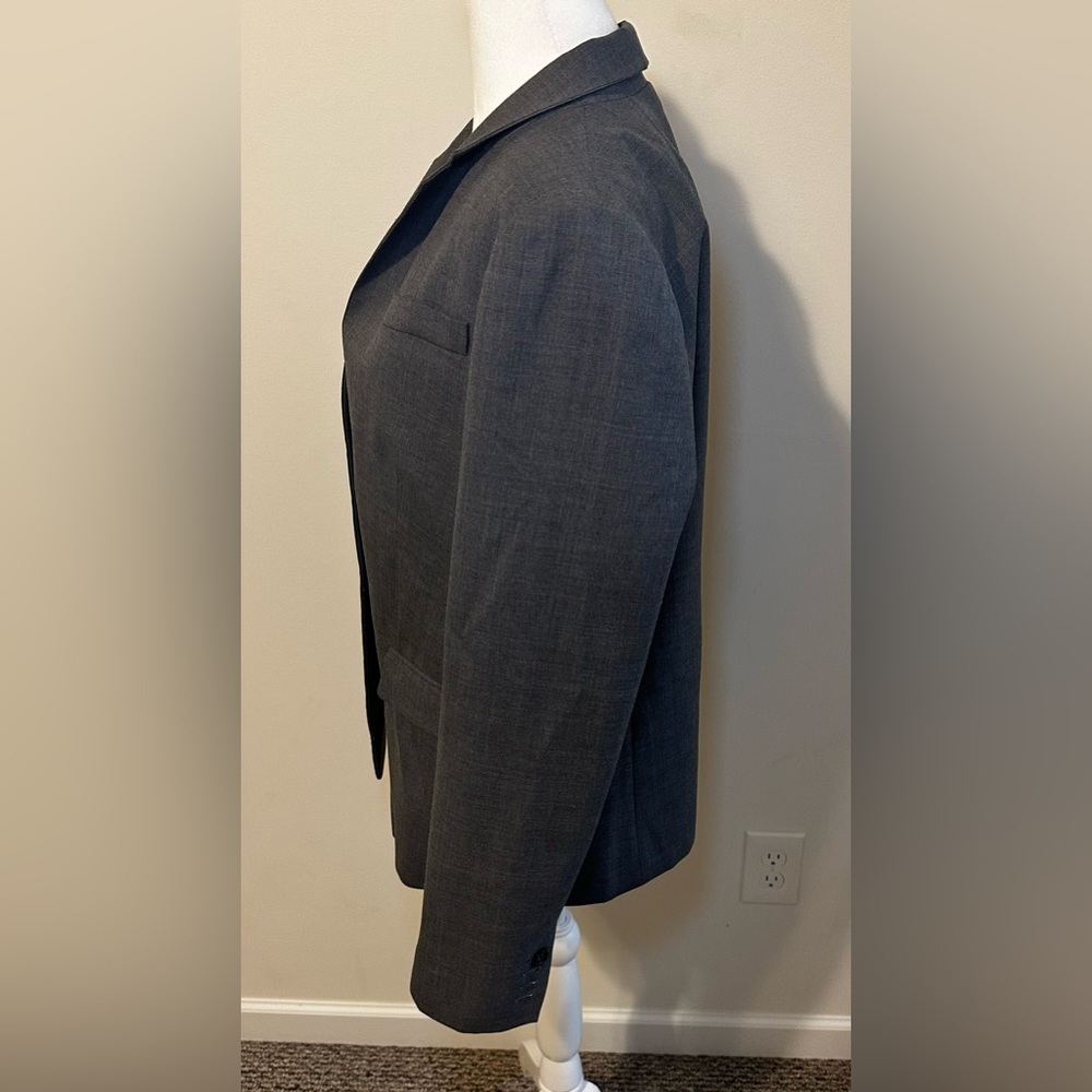 J. Crew Dark Gray Wool Blazer Jacket Size 12 - Picture 3 of 9
